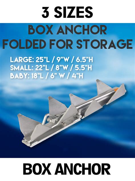 stainless steel box anchor|box anchor size chart.